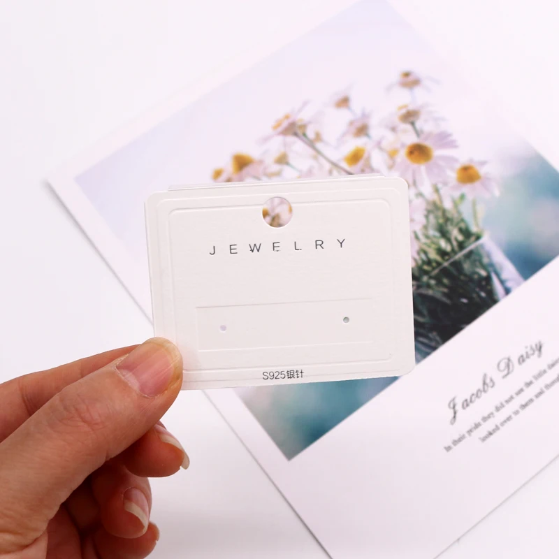 6*4.5cm Plastic Earring Cards Jewelry Accessory Hanger Cardboard 100PCS Jewelry Display Packaging Card