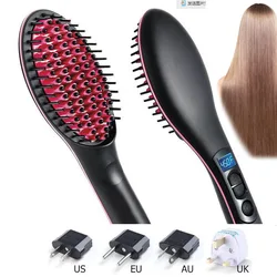 brush blow dryer Multifunction dry Professional Hair Straightener Comb Styling Tools Hair Dryer Brush 110v-240v SU409