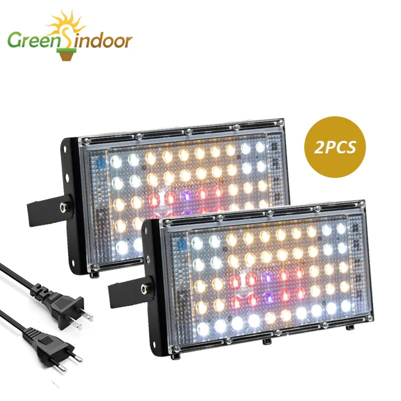 2pcs LED Grow Light 800W Phyto Lamp For Plant 3500K Warm White 5500K Cold White With Red Blue Grow Tent Sunlight Led Hydroponic