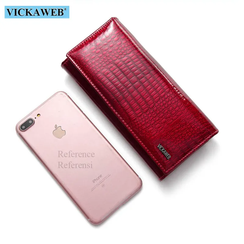 Free Gift Women Leather Wallet Classic Alligator Hasp Long Wallets Female Cards Holder Clutch Bag Fashion Cowhide Ladies Purses