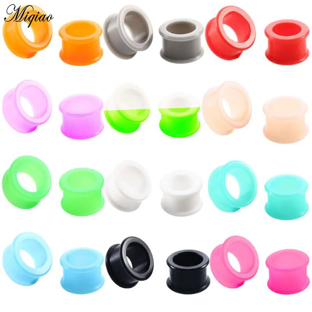 Miqiao Silicone auricle 12 pairs of mixed color ear expansion European and American puncture jewelry