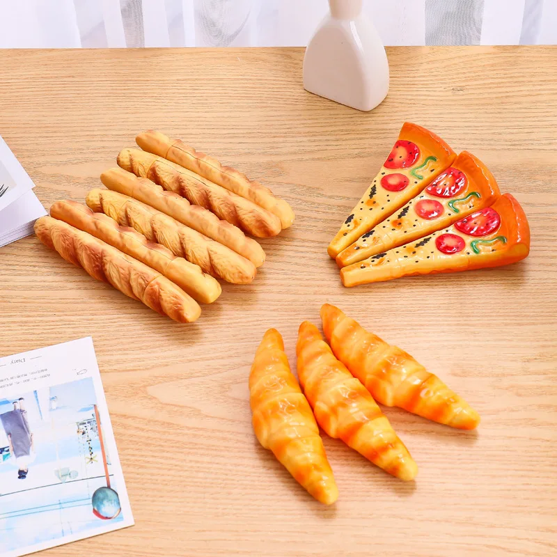 20pcs Pizza Bread Ballpoint Pen Imitation Children Student Refrigerator Magnet Stationery Award Party  Birthday Funny  Festival