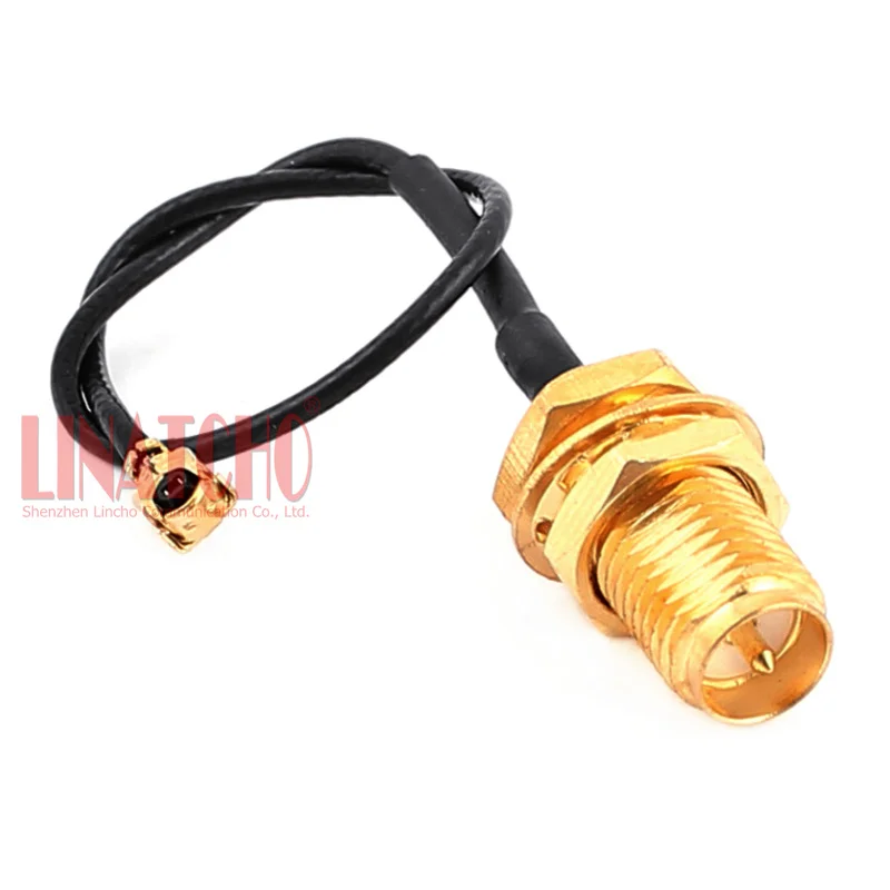 

RF RP SMA Female Male Pin to UFL. IPX MHF4 Connector Pigtail Cord 0.81mm Cable for PCI WiFi Wireless Router Antenna