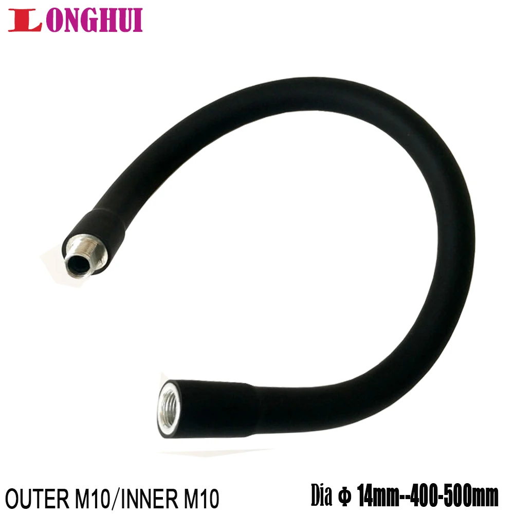 

Dia 14mm Outer M10 / Inner M10 LED Gooseneck Silicone Metal Hose Bendable Shaping Universal Soft Tube For Table Lamp Spotlight