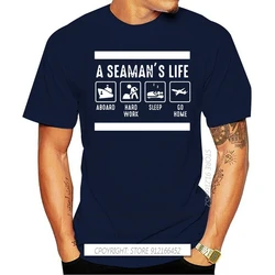 Print A Seaman Life Captain Nautic Sea T Shirt Vintage Clothing Tee Shirt Harajuku Big Size Sleep Home Men Funny Tshirt