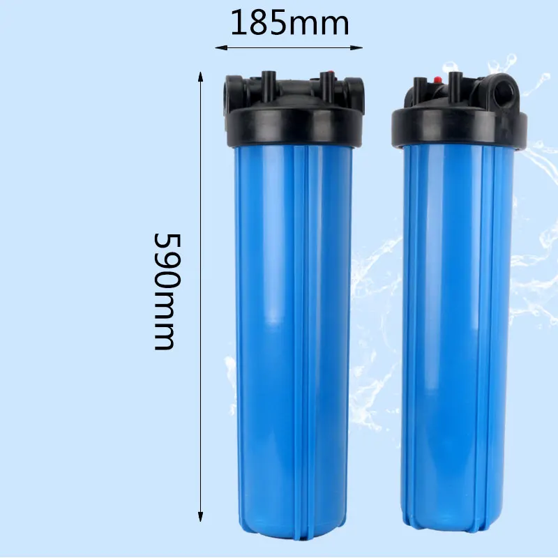 Fat 20 Inch Large Capacity Blue Filter Bottle Plastic Interface 1\'\' Thread 32MM Chubby 20\'\' Filtration Commercial Cartridge