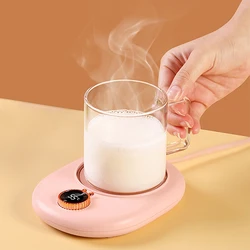 Kupa ısıtıcı Mini fincan ısıtıcı masaüstü ısıtma Coaster kahve süt çay için 3 sıcaklık ayarlanabilir bardak ısıtma yastığı noel hediyesi