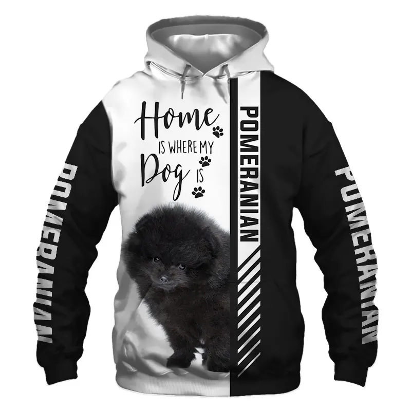 

Animal Black Pomeranian Dog 3D Printed Unisex Deluxe Hoodie Men/Women Sweatshirt Streetwear Zip Pullover Casual Jacket Tracksuit