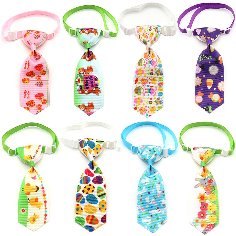 50 Pcs New Easter Rabbit Egg Dog Groming Accessories Pet Product Adjustable Pet Bow Tie Necktie Puppy Pet Supplies Necktie