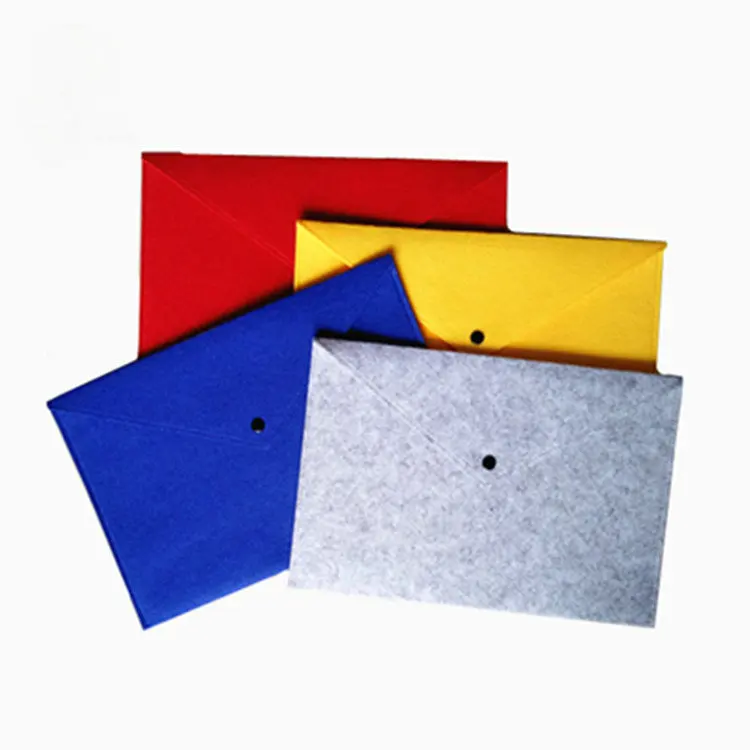 Felt File Bag A4 Size Felt Computer Bag 9 PCS Felt File Document Bag Wholesale for Student File Folders