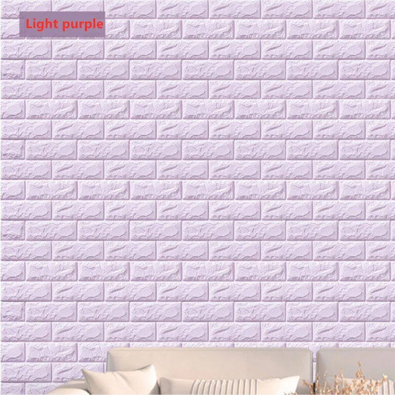 3D Wall Stickers Self Adhesive Foam Brick Room Decor DIY 3D Wallpaper Wall Decor Living Wall Sticker for Kids Room