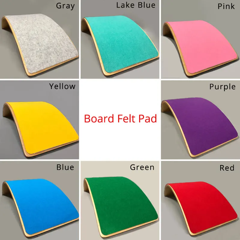 

Felt Pad for Wood Balance Board Cover Pad With Adhesive Curved Board Non-slip Mat Children Game Exercise Board Protection Pad