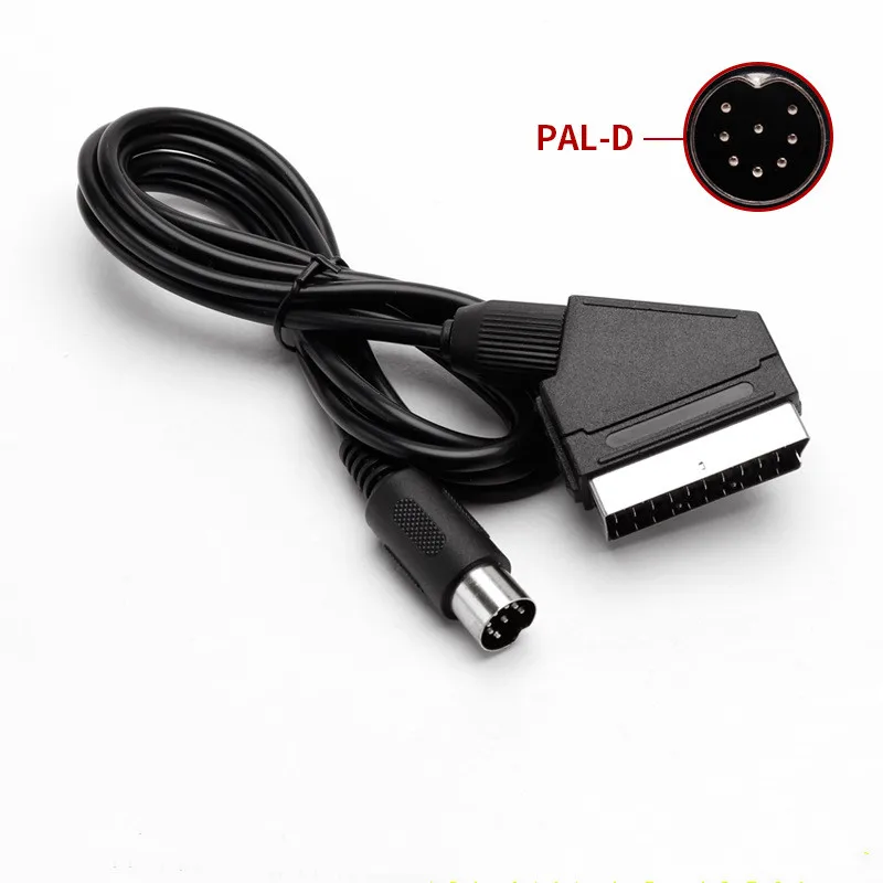 1.8M zamiennik v-pin kabel Scart dla Sega Megadrive 1 Genesis 1 Master System 1 RGB AV kabel Scart