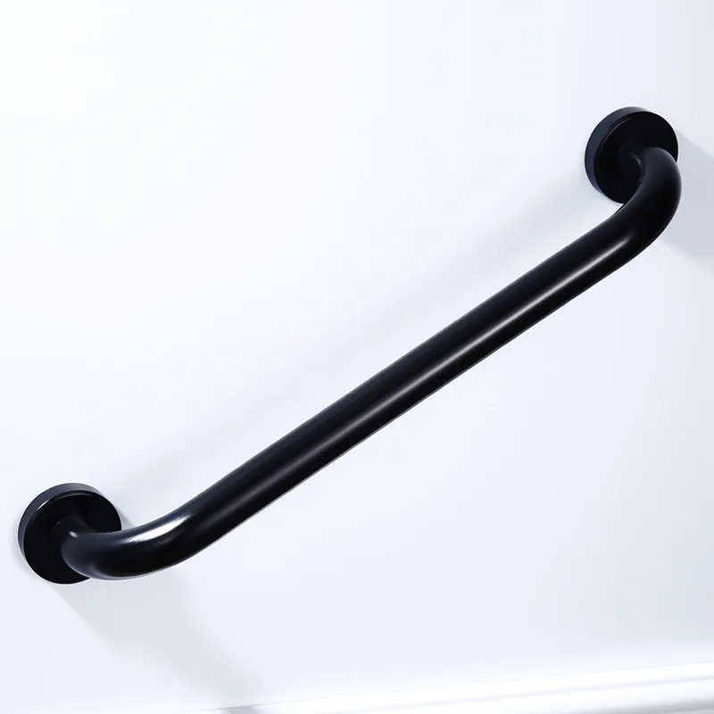 Aluminium Bathroom Tub Toilet Handrail Grab Bar 30/40/50cm Grab Bar Shower Safety Support Handle Towel Rack Bath Hardware Black