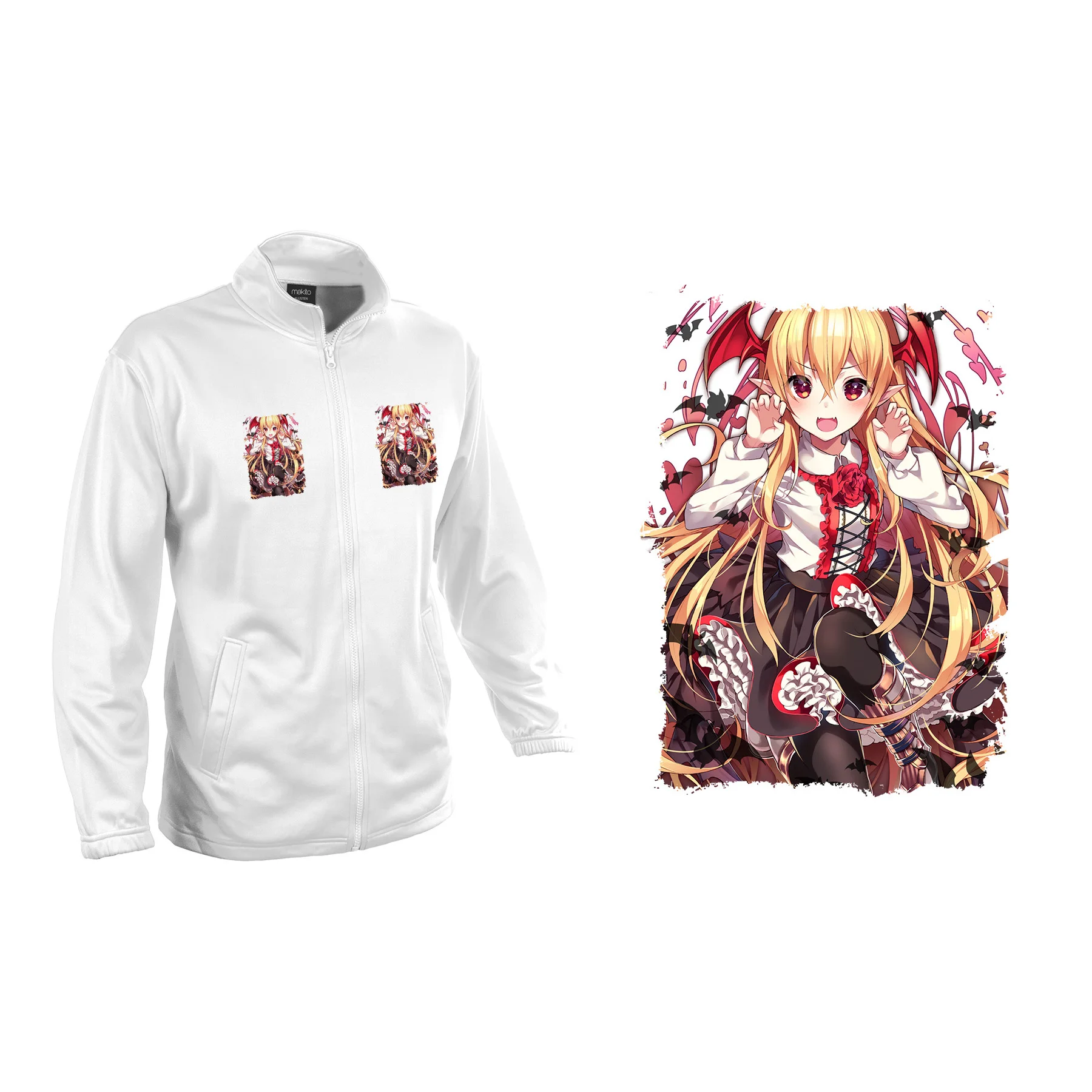 Jacket TECNICA 2 DRAWINGS GIRL VAMPIRE KAWAII ANIME jacket