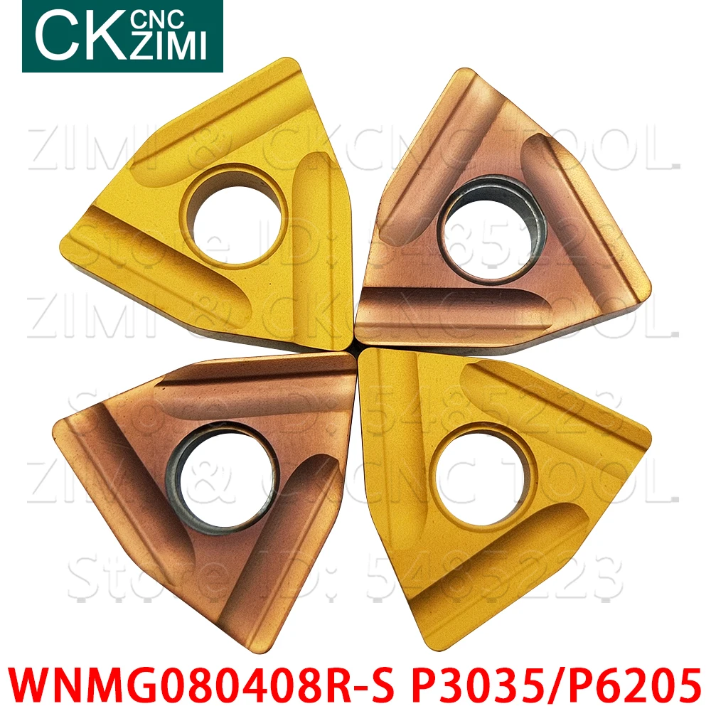 WNMG080408R-S P3035 WNMG080408R-S P6205 Làm Khe Biến Dạng Kim Loại CNC Tiện Dụng Cụ WNMG 080408 R Cho Thép Không Gỉ