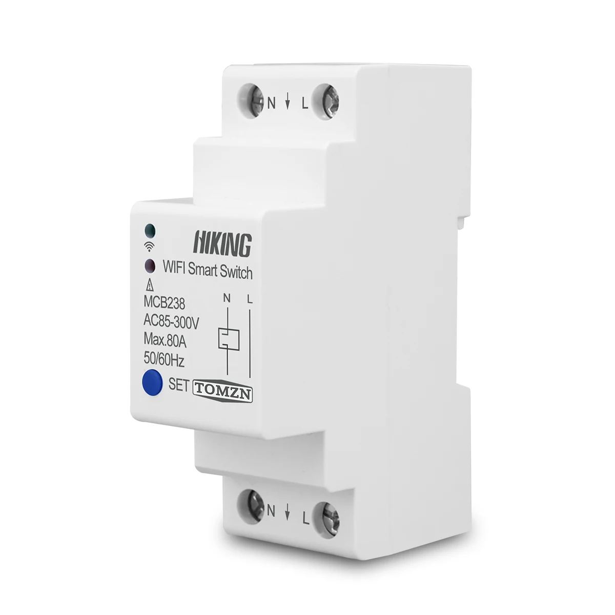 2P 80A Din Rail WIFI Circuit Breaker Smart Switch Remote Control by Smart Life TUYA for Smart Home TOMZN MCB238