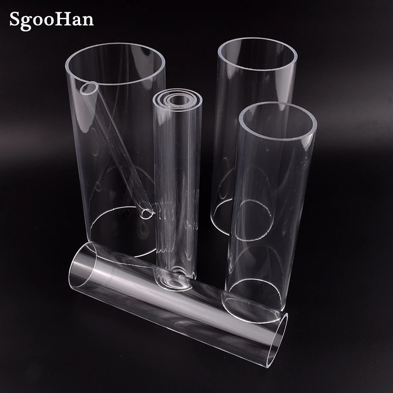 1pc O.D 50~110mm Transparent Acrylic Aquarium Fish Tank Pipe Plexiglass Water Supply Tube Home Garden DIY Watering Fittings 32CM