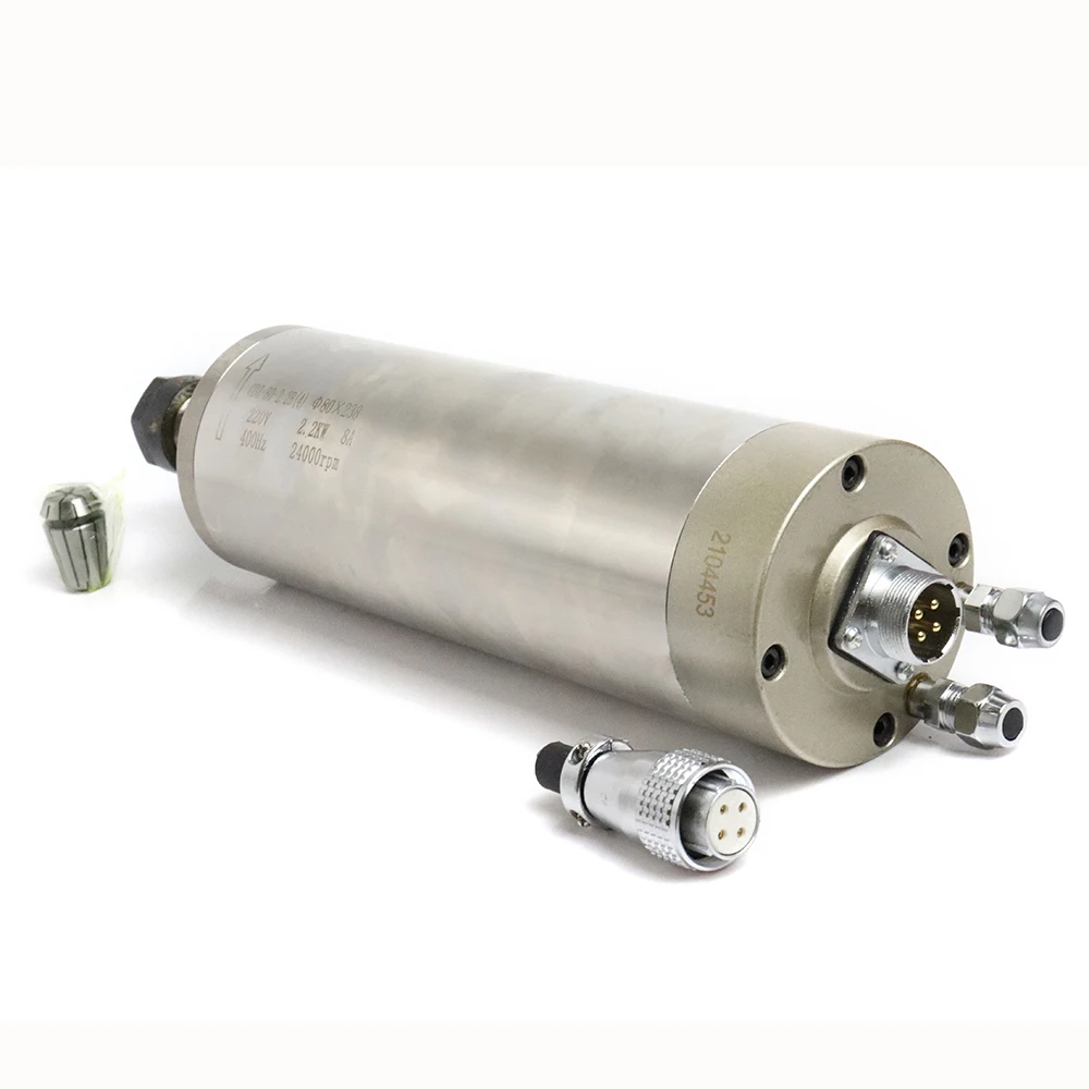 Imagem -02 - Motor Er20 220 kw 24000 v com Refrigeração por Água Rpm Rolamentos Fresadora de Gravura Cnc