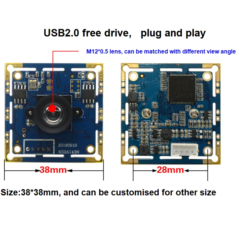 AR0230 Sensor 2MP Wide Dynamic USB Camera Module For Backlight Shooting Face Recognition&Witness Contrasting