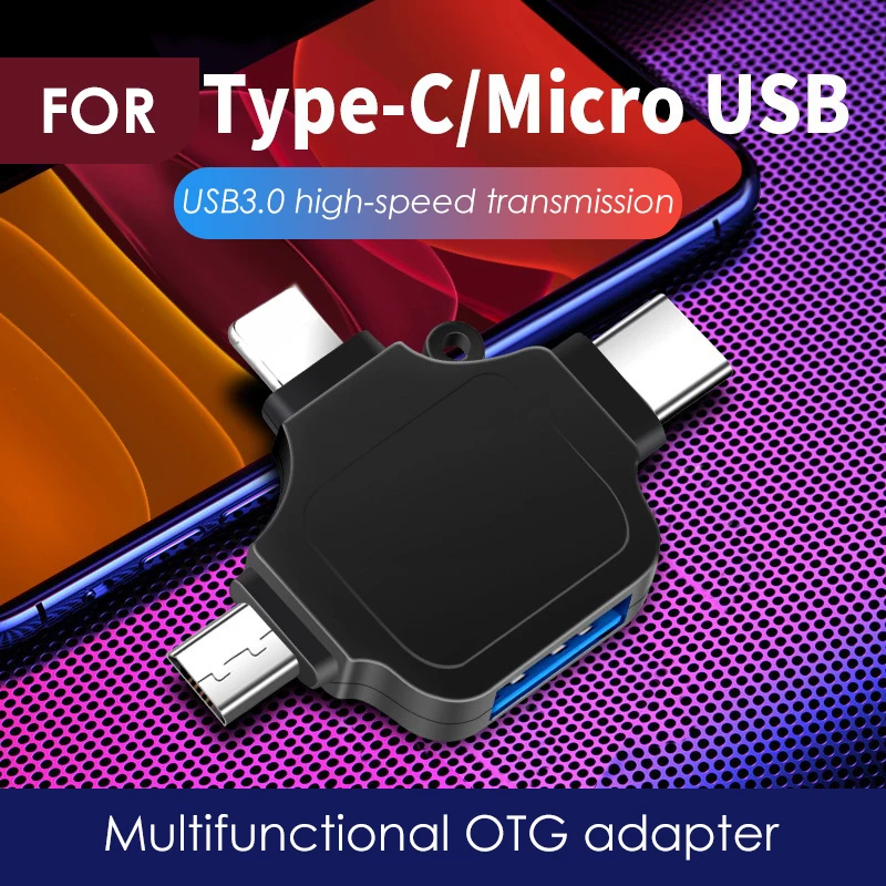 UTHAI The New Three-In-One OTG Card Reader Is Suitable For Apple Type-C Mobile Phone USB3.0 High-Speed Multi-Function Adapter