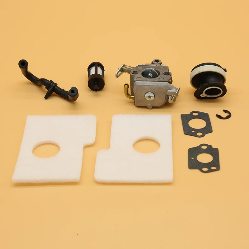 คาร์บูเรเตอร์กรองอากาศ Manifold ชุด Fit สำหรับ Zama Carb STIHL MS 180 170 MS180 MS170 018 017เลื่อยแก๊สอะไหล่