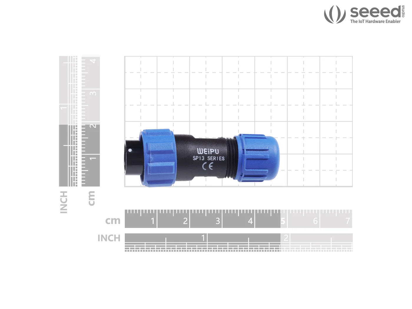 seeed IP68 Waterproof 5-pin Aviation Connector/Cable Plug SPI1310/P