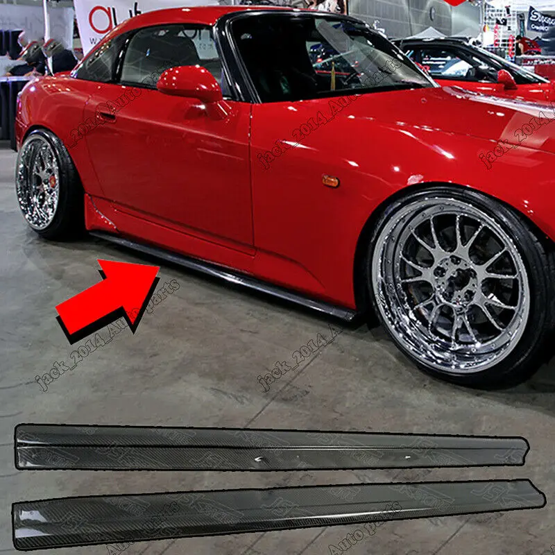 

For Honda S2000 S2K AP1 AP2 Real Carbon Fiber Side Skirt Add On Extension Parts