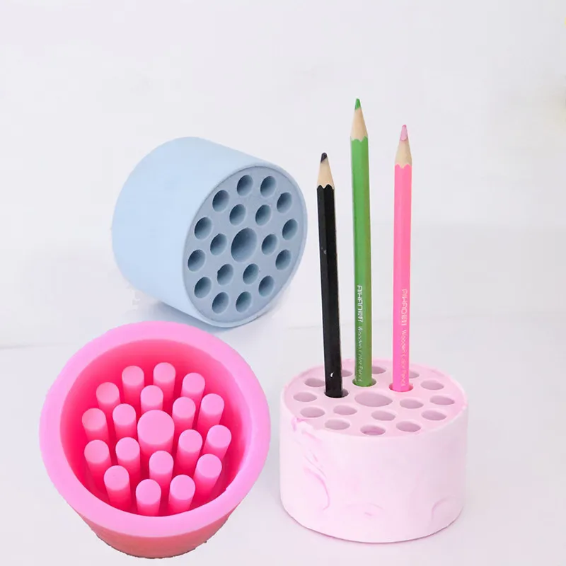 DIY Creative Honeycomb Briquette Pen Holder Storage Silicone Mold Epoxy Resin Concrete Molds Cement Candle Decorative Craft Tool