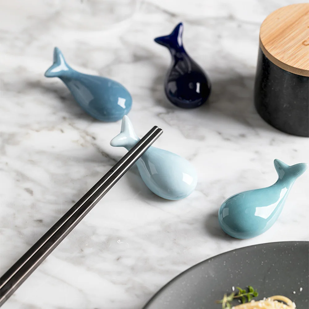 1PC Chopsticks Holders Whale Shape Ceramic Fashion Kitchen Tableware Chopsticks Holder Stand Drop Shipping