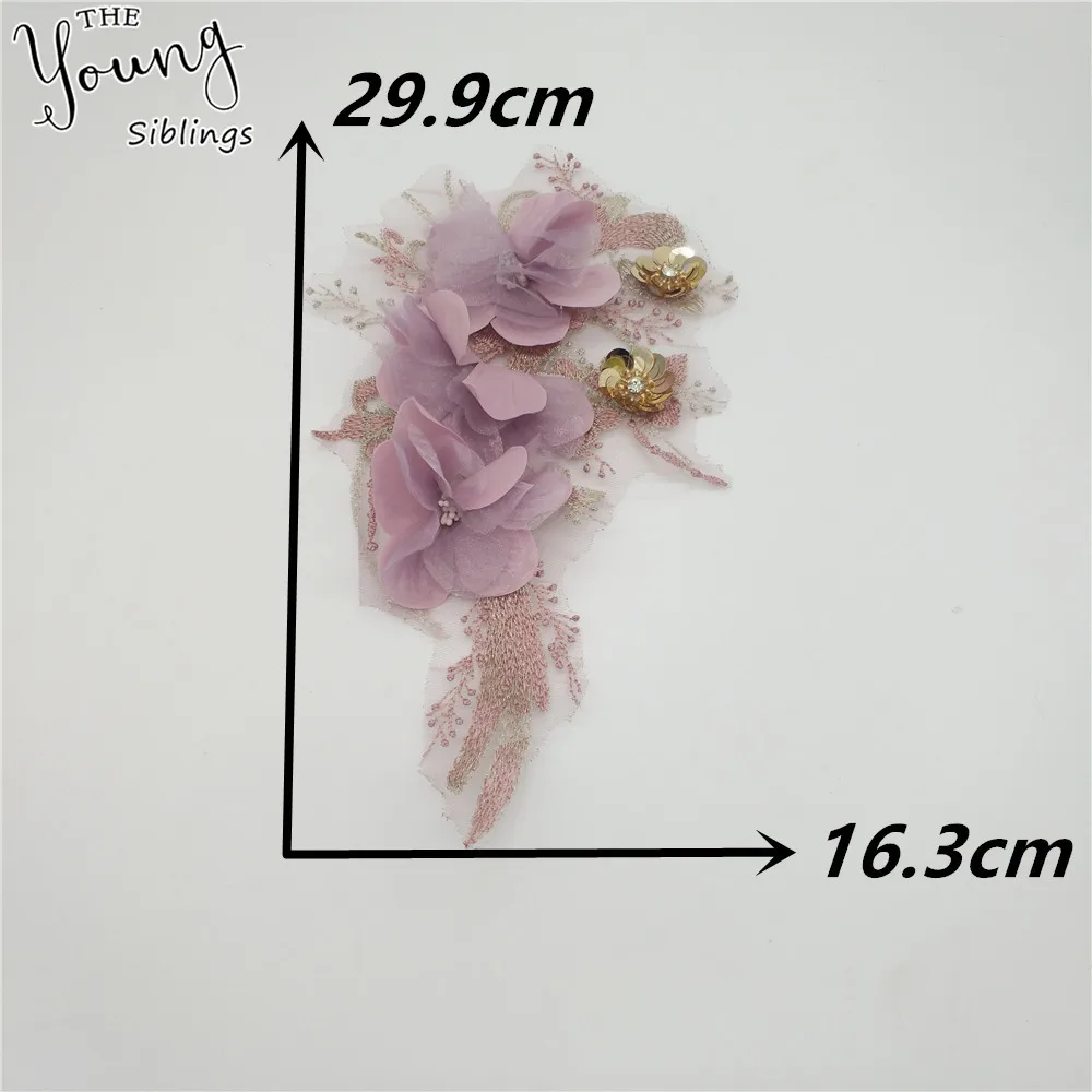 Fashion Exquisite Embroidery 3D Flower Lace Collar DIY Sewing Lace Collar Lace Fabric Decoration Dress Applique Accessories