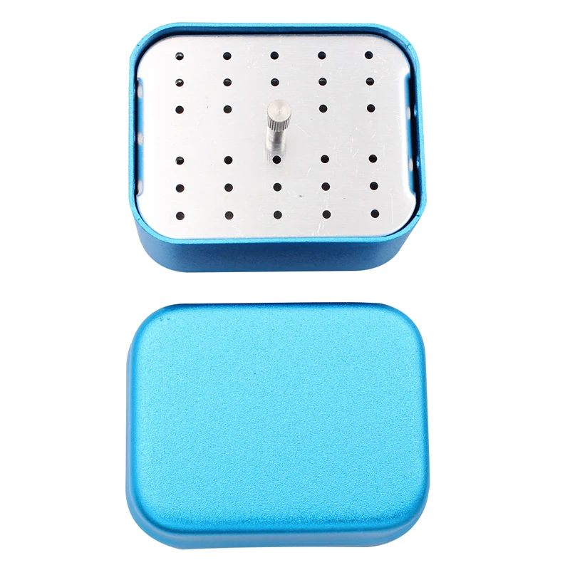 

Dental Disinfection Box Autoclave Sterilizer Case Burs Endo Files Holder 30 Holes For Burs Dentist Lab Instrument