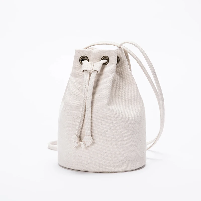 Canvas bag female new bucket bag female shoulder Messenger Korean Harajuku mini bag