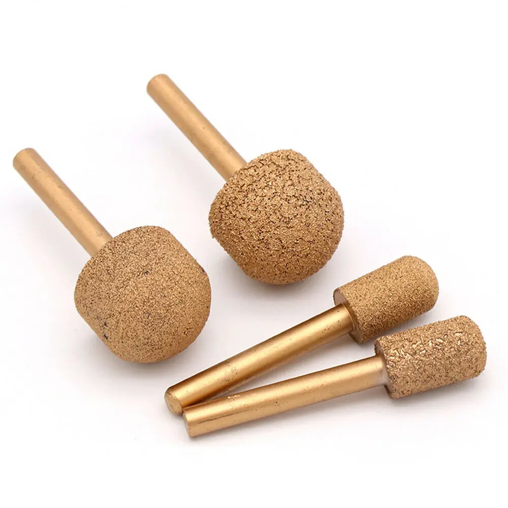 12-20Mm Brazing Diamond Burr บดแกะสลัก Bit 6Mm Shank เจาะ46 100กรวด
