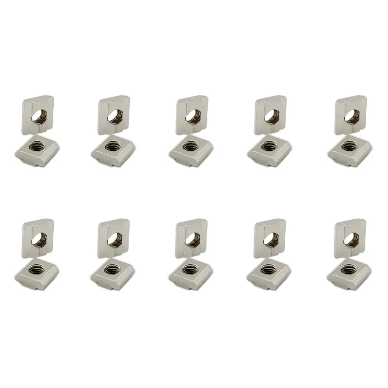 

20PCS Slide in T Nut,Sliding Nut for 30x30 Aluminum Extrusions Frame with Profile 30Sereis 8mm Slot for CNC Router Build Rail