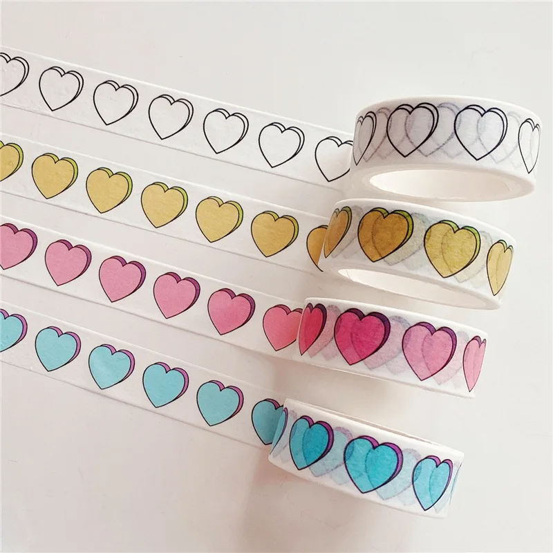 INS Hot Sale Love Cake Pattern Washi Tape Hand Account Sticker Sealing Sticker Decoration Paper Masking Tape Stationery
