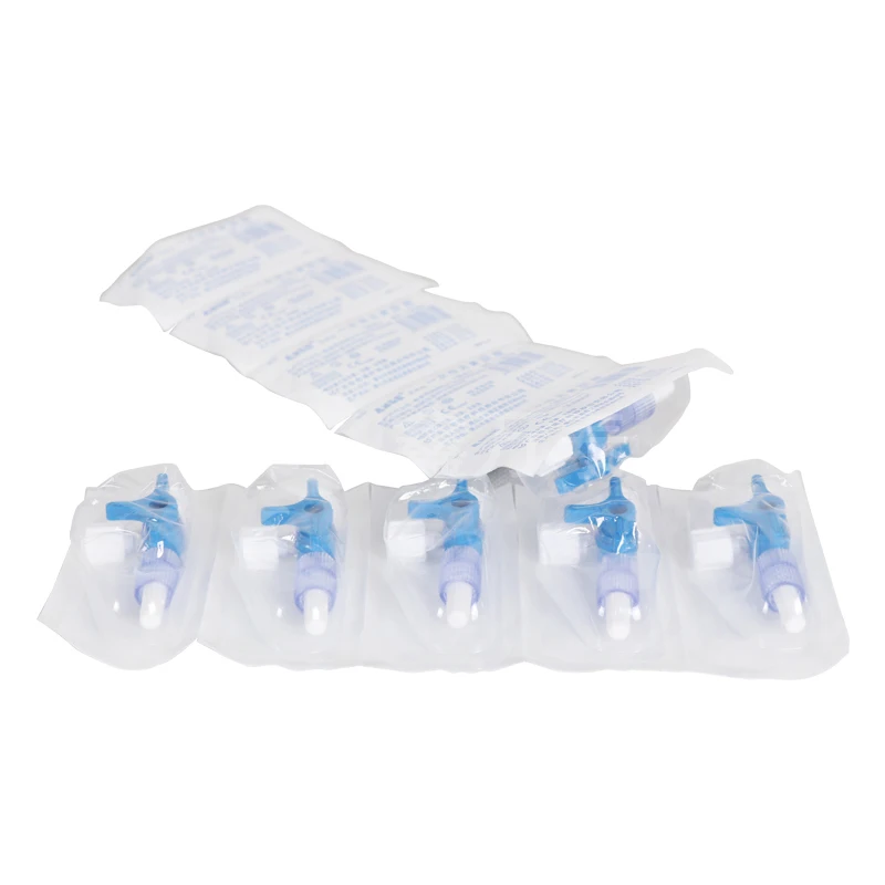 5pcs Disposable three-way valve connector t tee health Disposable blue three-way plug valve syringe adapter of drug dispenser