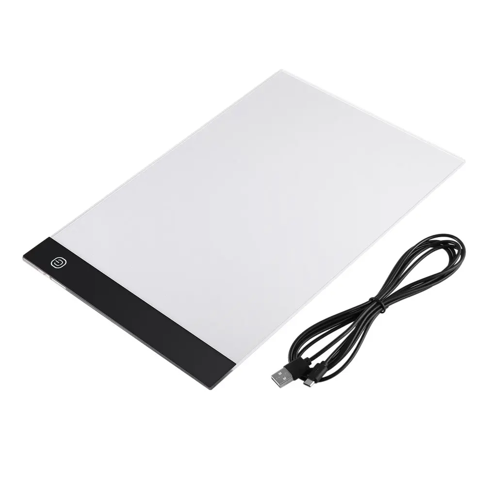 USB Charging A4 LED Ultra Thin Art Facsimile Drawing Board Copy Pad Drawing Tablet With Three Adjustable Mode &ZH