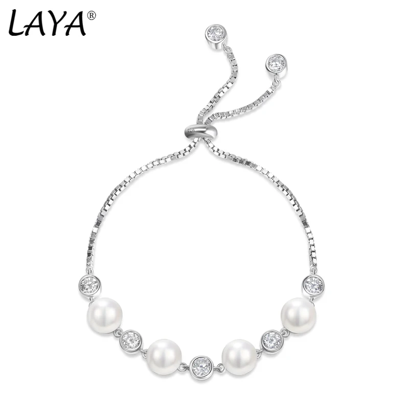 laya natureza perola pulseira para mulher pura 925 prata esterlina brilhante branco zirconia cubica elegante joias finas 2023 tendencia 01