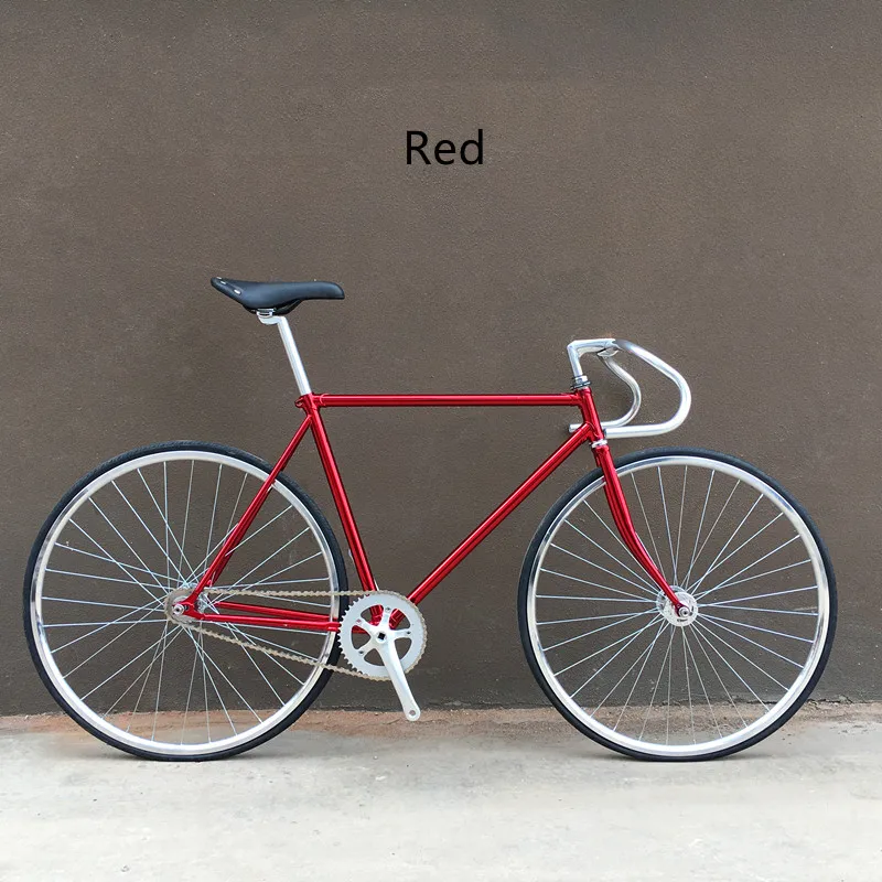 Retro Fixie Gearing Bike Bicycle Reverse Riding Reverse Brake Track Bikes Fixed Bike Field Car Electroplating Paint Cycles