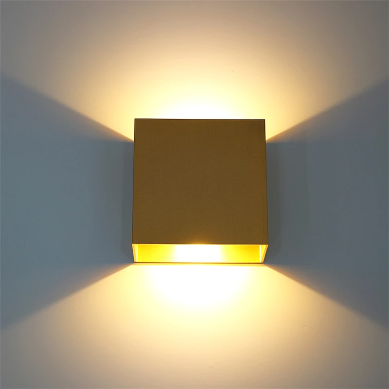 Modern Square 6W 12W LED Indoor Wall Lamp Aluminum Sconce Home Lighting Bedroom Living Room Aisle Decorate Wall Light AC85-265V