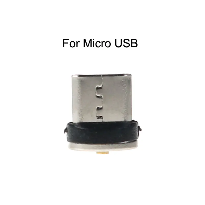 YuXi Colokan Kabel Magnetis Bulat Tipe C Micro USB C 8 Pin Colokan Pengisi Daya Cepat Adaptor Microusb Type-c Magnet Pengisi Daya Steker