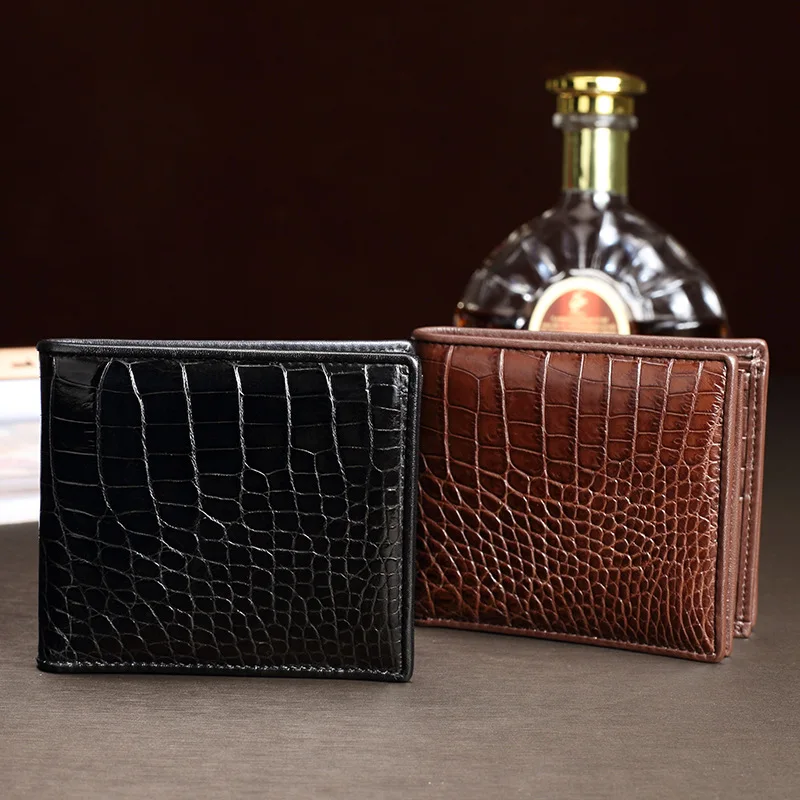 Leather Genuine Fashion Men's Mens Clear woman Wallet Business Short Multi-card Wholesale Purses European Style Hombres Carteras