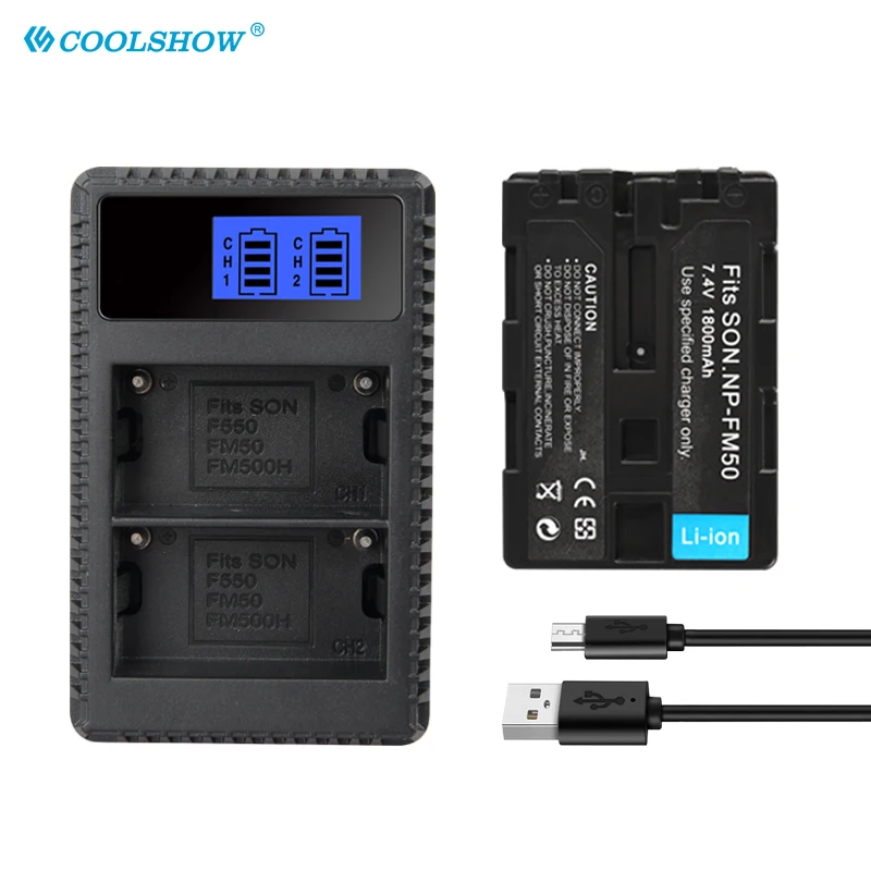 FM50 1800mAh Baterias Recargables Litio Per Sony NP-FM51 NP-FM30 NP-FM55H DCR-PC101 A100 DCR-PC103 Serie DSLR-A100 NP-FM50