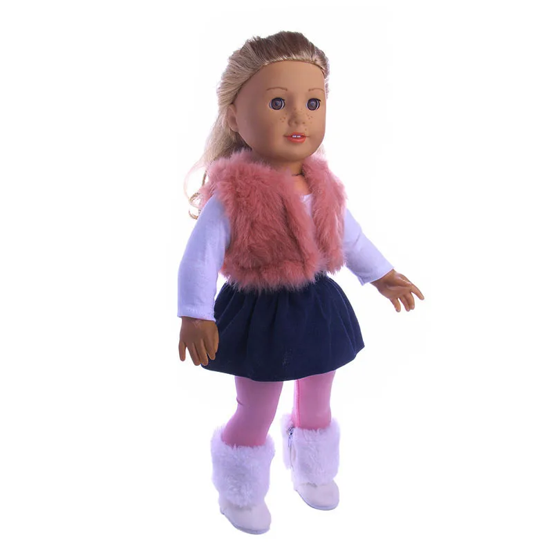 Doll Clothes Sweater Jeans Dress Skirt Fit 18 Inch American Doll of Girl`&43 Cm Baby Reborn Doll Russia DIY Toy