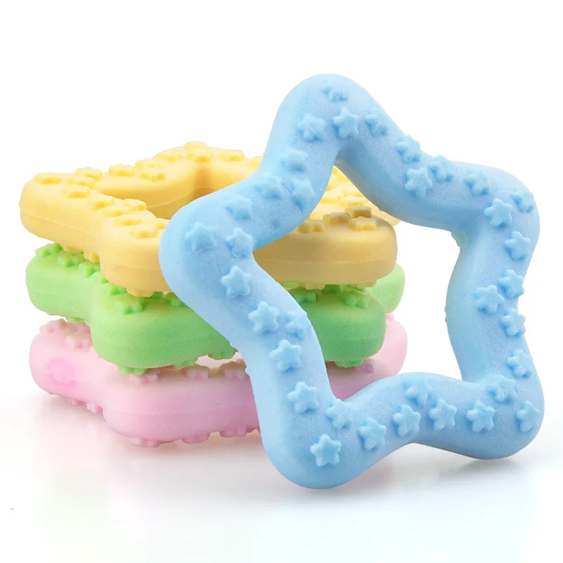 Dog Biting Toy TPR Milk Scented Foaming Star Molar Teeth Cleaning Pet Supplies Dog Teethers Rubber Dog Dog Teeth Cleaning Toy