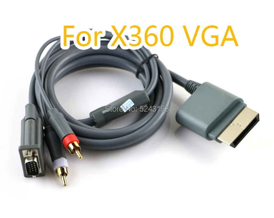 1 قطعة 1.8 متر HD سليم فيديو الصوت AV شاشة كمبيوتر شخصي كابل VGA VGA + 2 RCA كابل محول منفذ الفيديو ل Xbox 360 لعبة وحدة التحكم