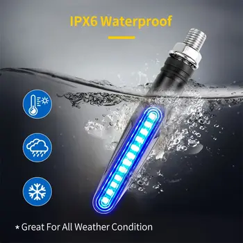 2台機車方向燈 12V LED尾燈流水閃爍燈 IP68 可彎曲機車閃光燈 8 最佳銷售 摩托車LED尾燈 - №2
