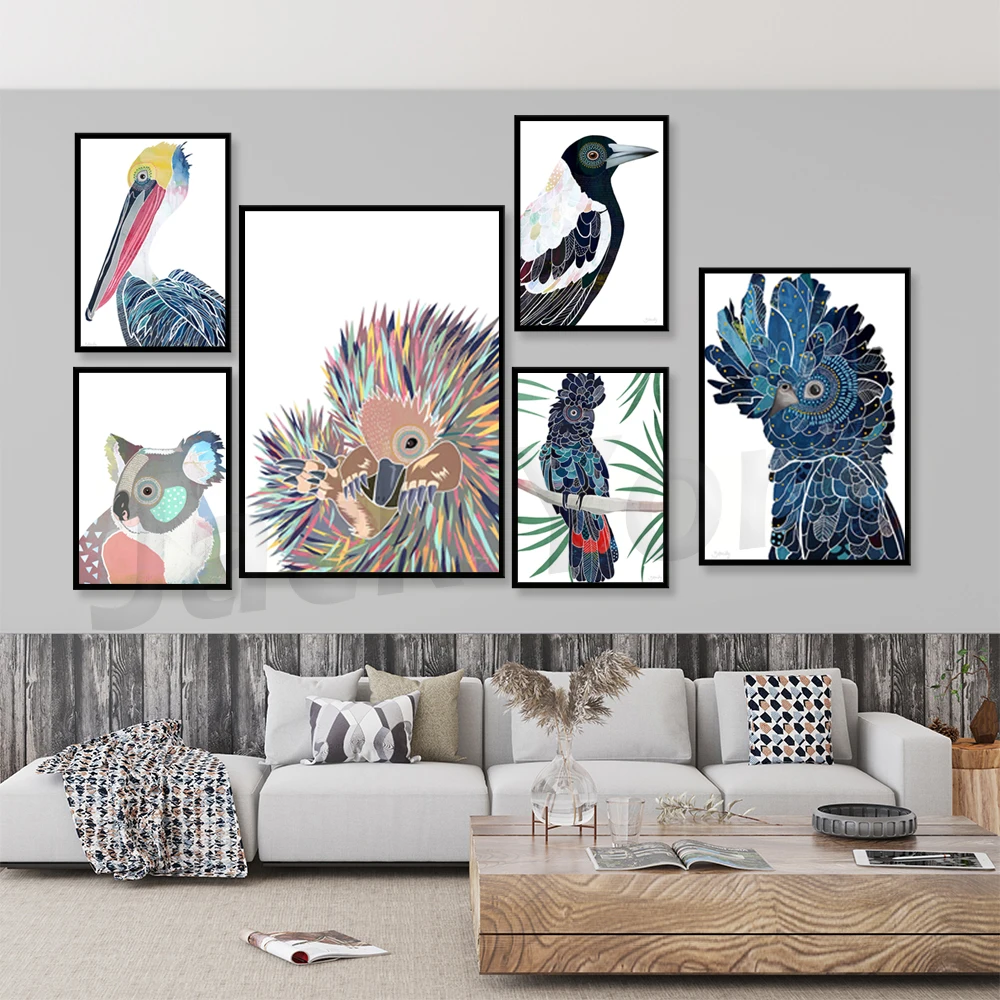 Kookaburra print II, Cockatoo print,Galah print, Magpie  painting, bird, australian native, Australian bird, Australian animal,