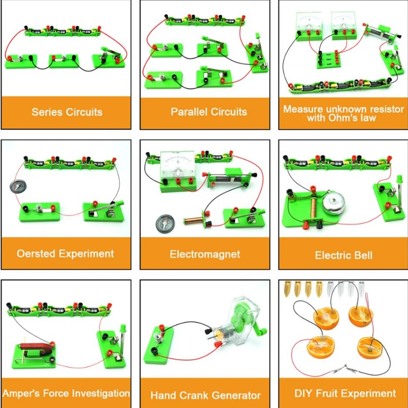 School Physics Labs Basic Electricity Discovery Circuit and Magnetism Experiment Kits for Junior Senior High School